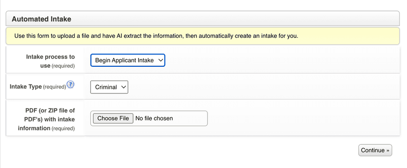 Automated Intake Data Extractor
