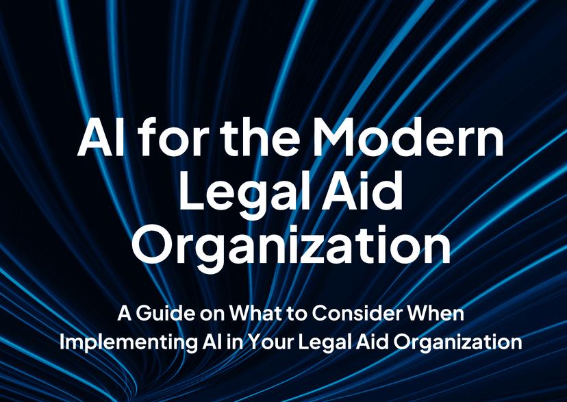 Legal Aid AI Implementation guide