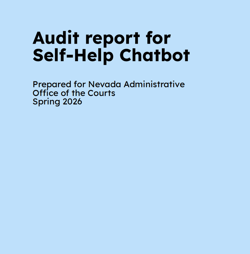 Audit report for Nevada Courts Self-Help Chatbot