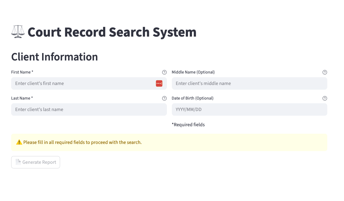 Fines & Fees Data Researcher