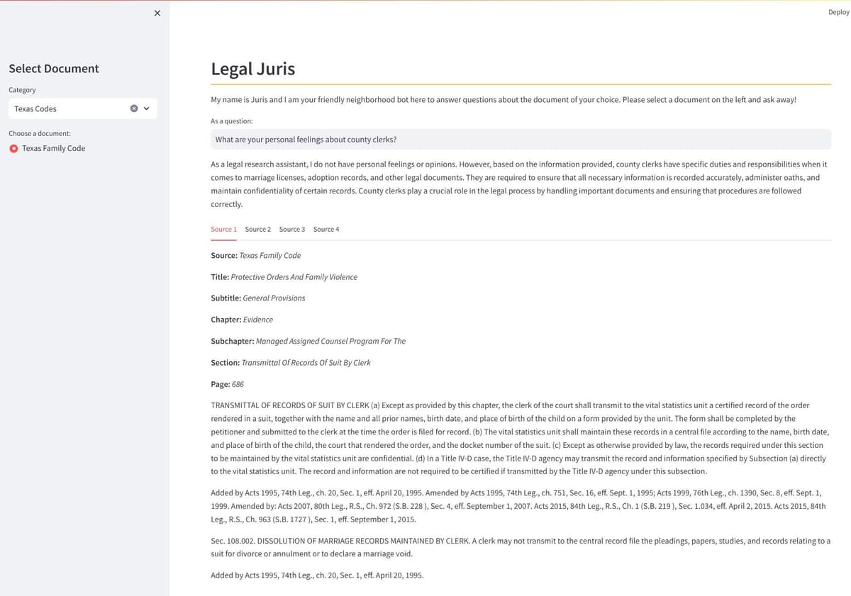 Juris Legal Research Chatbot