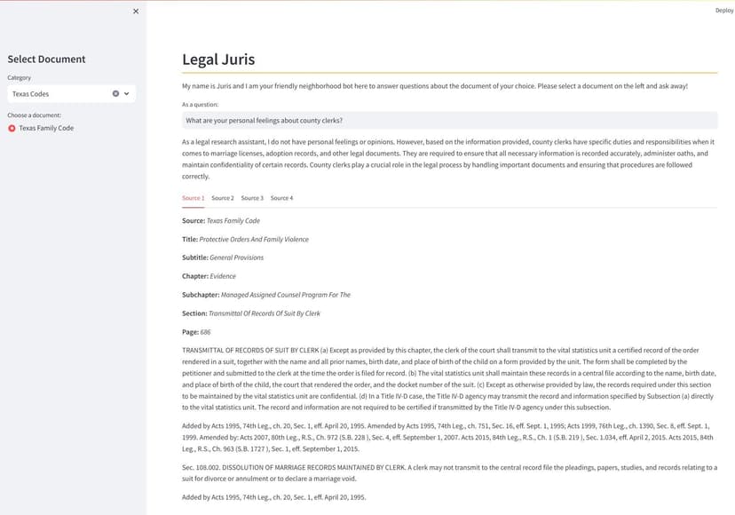 Juris Legal Research Chatbot