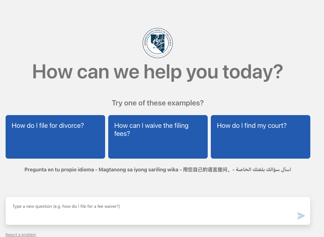 Nevada Family Court chatbot